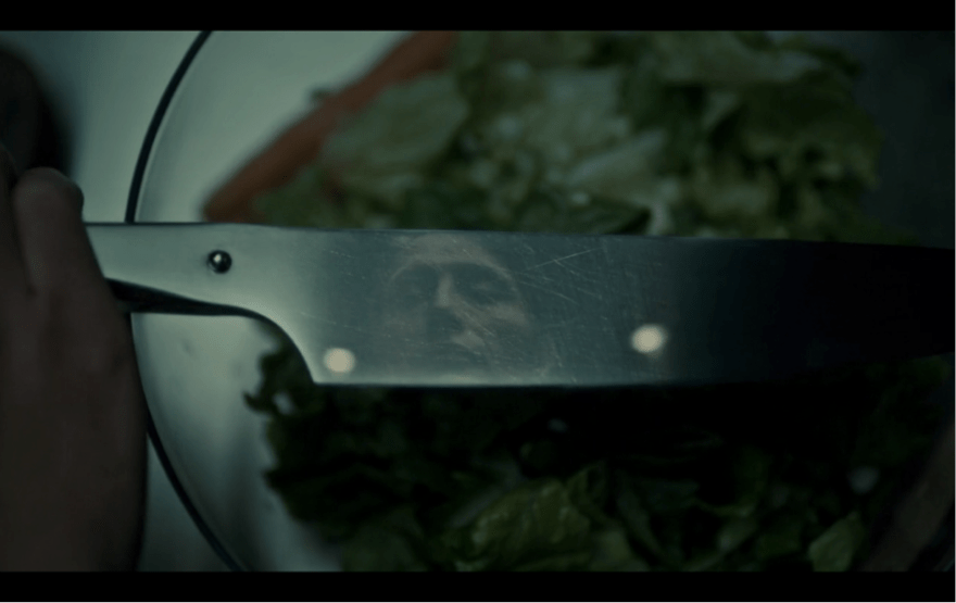 Hannibal reflection in chef's knife